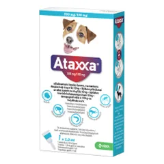 Ataxxa užlašinamas tirpalas šunims nuo erkių, blusų ir uodų, (4–10 kg), 500 mg/100 mg