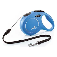Flexi New Classic M 8m ištraukiama trosinė pavadėlė šunims iki 20 kg, mėlyna