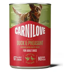 CARNILOVE Paté Made with Duck & Pheasant konservuotas pašaras šunims 400 g