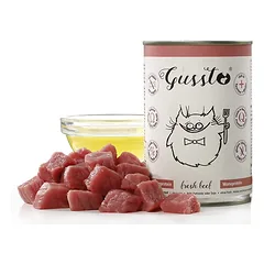 GUSSTO Cat Fresh Beef drėgnas kačių ėdalas 6x400g