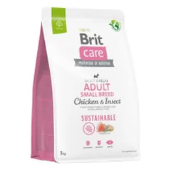 Brit Care Sustainable Adult Small Breed Chicken & Insect sausas pašaras šunims