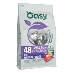 Oasy Monoprotein Adult Medium/Large sausas pašaras su šerniena šunims - Pet24