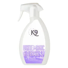 K9 White Magic Silver Shine Spray - daugiafunkcinis kondicionierius arkliams, baltam ir sidabriniam kailiui, 5,7L — 3 nuotrauka