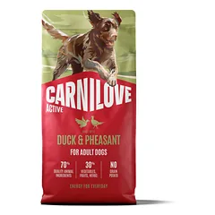 CARNILOVE Active Duck&Pheasant for Adult sausas pašaras suaugusiems šunims su antiena, 12 kg