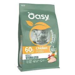 Oasy Superior Adult Sterilized sausas pašaras su vištiena katėms - Pet24