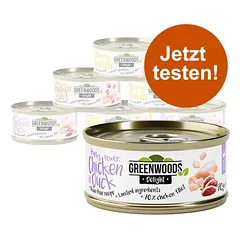 Greenwoods Delight su vištiena mišrus bandomasis rinkinys, drėgnas maistas katėms 6 x 70 g