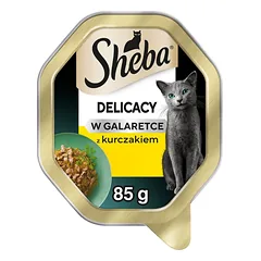 SHEBA Delicacy su vištiena želatinoje – 85 g drėgnas kačių maistas