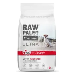 VetExpert Raw Paleo Ultra Mini Puppy sausas maistas mažų veislių šuniukams su jautiena