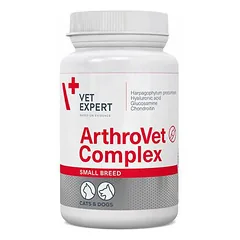 VetExpert Arthrovet Complex Small Breed papildas mažiems šunims ir katėms sąnarių palaikymui, 60 vnt.