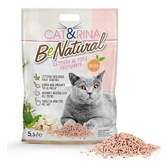 CAT&RINA BENATURAL 3.0MM TOFU CAT LITTER, PEACH 2500 G 5,5 L