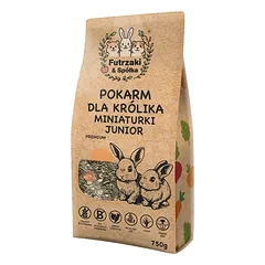 KUCHNIA SZEFA Futrzaki ir Spółka Bezzbožinis maistas miniatiūriniams triušiams Junior 750g