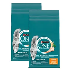 Purina One Adult Chicken & Wheat kačių ėdalas 2x9,75 kg