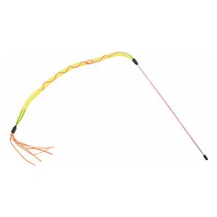 CAT TEASER ELASTIC MESH TUBE WITH FRINGES ORANGE 42X50X15 CM