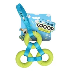 Žaislas šuniui Coockoo Looop 26*15*2 cm – suverti guminiai žiedai su rankena