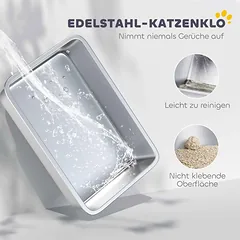 Kačių kraiko dėžė, XXL, 69,8 × 29,8 × 50,3 cm — 4 nuotrauka
