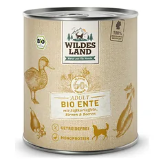 WILDES LAND BIO Adult Duck with Sweet Potato & Pear konservai šunims su antiena 800g