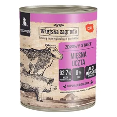 WIEJSKA ZAGRODA Mėsos šventė – šlapias maistas šuniukams, 12 x 800 g