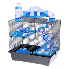 INTERZOO Rocky + Terrace žiurkėnų narvelis 42 cm, mėlynas