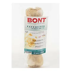 Bont Kauknochen natur gefüllt mit Strauß