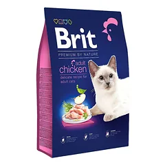 Brit Premium by Nature Adult Chicken sausas maistas katėms