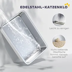 Kačių tualetas 60,2 × 40,2 × 29,5 cm — 4 nuotrauka