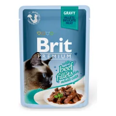 Brit Premium Delicate Beef in Gravy konservai katėms jautienos filė padaže 85g parduotuvėje petreon.lt