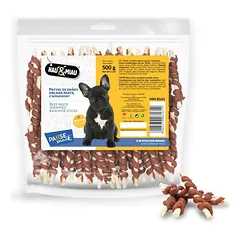 Hau&Miau balti pagaliukai, padengti jautienos pasta 500g