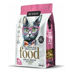 Dr Malou Cat Adult Freeze-Dried Complete Food Chicken, Chicken Hearts 500 g