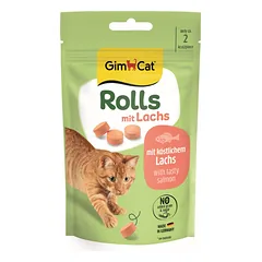 GimCat Rolls kačių užkandis su lašiša, 40 g