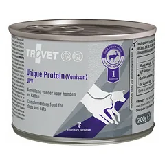 Trovet Dog/Cat Unique Protein (Venison) UPV 200 g - konservai šunims ir katėms