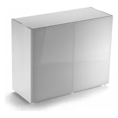 Glossy 100 spintelė stačiakampė balta su durelėmis, 100 cm