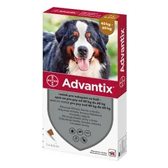 Advantix užlašinamasis tirpalas nuo blusų ir erkių šunims 40-60 kg, 1 vnt.