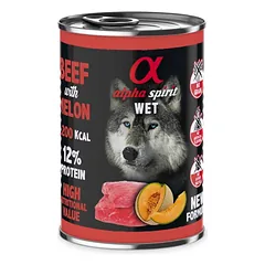 ALPHA SPIRIT WET konservas su jautiena ir melionu 400g 6vnt — 2 nuotrauka