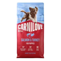 Carnilove Active sausas pašaras su lašiša ir kalakutiena šuniukams