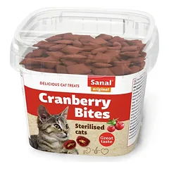 Sanal Cranberry & Chicken Bites cup pašaro priedas katėms 75g