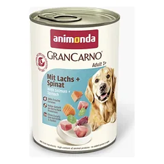 Animonda GranCarno Adult: konservai šunims su lašiša, praturtinta špinatais, 400g