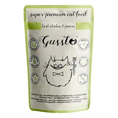 GUSSTO Cat Fresh Chicken Prawns 85 g šlapias maistas katėms vištiena su krevetėmis