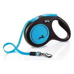 FLEXI New Neon Tape mėlynas pavadėlis S-5m iki 15kg