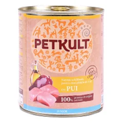 Petkult Junior konservai šunims su vištiena, 800 g photo