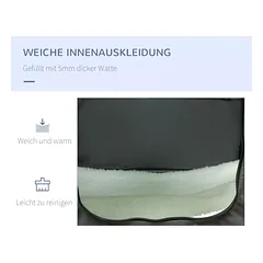 Sulankstoma transportavimo dėžė šunims ir katėms su 3 įėjimais ir vidine pagalvėle, iki 4 kg/40 cm, pilka — 5 nuotrauka