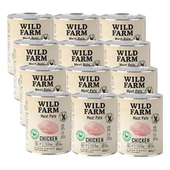 WILD FARM Pate Chicken 12x800g ėdalas šunims be glitimo
