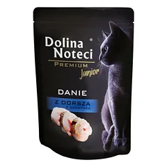 Guliašas jaunoms katėms su menke ir sardinėmis Dolina Noteci Dish, 85 g parduotuvėje fera.lt