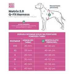 Max&Molly Q - Fit Harness Matrix 2.0 - lengvi įlipami šunų pakinktai su QR identifikatoriumi, Turkusowe / XL — 2 nuotrauka