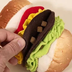 TIAKI protų žaislas šunims Burger, apie L 18 x B 14 x H 11 cm — 3 nuotrauka