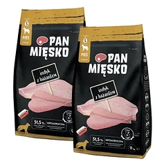 PAN MIŠKO Kalakutas su fazanu sausas maistas šunims S 2x9 kg