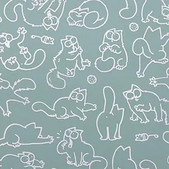 Simon's Cat kilimėlis po dubenėliu, turkio spalvos, L 40 x B 30 cm — 5 nuotrauka