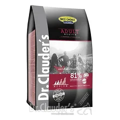 DR. CLAUDER’S SAUSAS MAISTAS SUAUGUSIEMS VIDUTINIŲ VEISLIŲ ŠUNIMS 12,5 kg