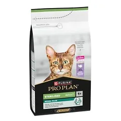 Purina Pro Plan Sterilised Adult 1+ Renal Plus Sausas pašaras suaugusioms sterilizuotoms katėms su kalakutiena, 3 kg