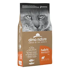 Almo Nature Holistic Cat Tuna And Salmon sausas maistas suaugusioms katėms su tunu ir lašiša, 12 kg