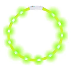 Šunų antkaklis, šviečiantis, įkraunamas per USB jungtį, neoninis, 65 cm — 2 nuotrauka